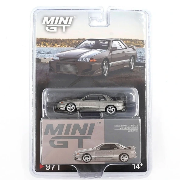 Mini GT 1/64 Nissan Skyline GT-R(R32) Veilside Combat C-I Veilside Combat Grey - Blister Paket - Resim 2