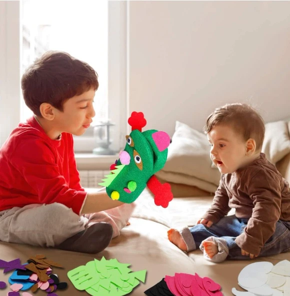 Watinc Keçe El Kuklası Yapım Seti 6 Adet - Resim 4