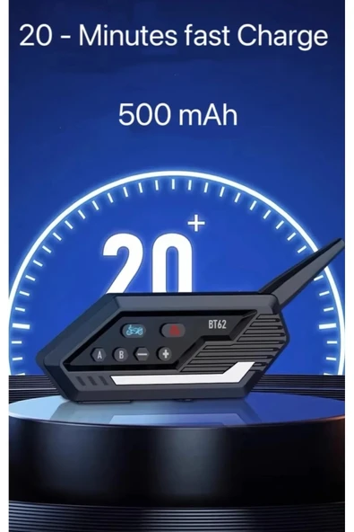 Bt62 Motosiklet Kask Kulaklığı Bluetooth Intercom 2 Intercom Bağlantılı - Resim 6