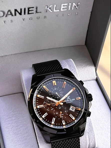 Daniel Klein Erkek Kol Saati 30 Metre Suya Dayanıklı Çelik Kordon + Bileklik Hediyeli  VS.BLKT.0686 - Resim 5