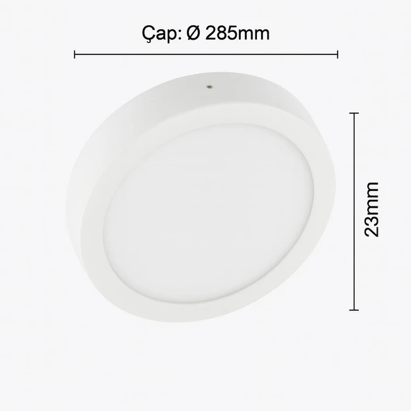 Venso 24W Yuvarlak Sıva Üstü LED Panel - Resim 2