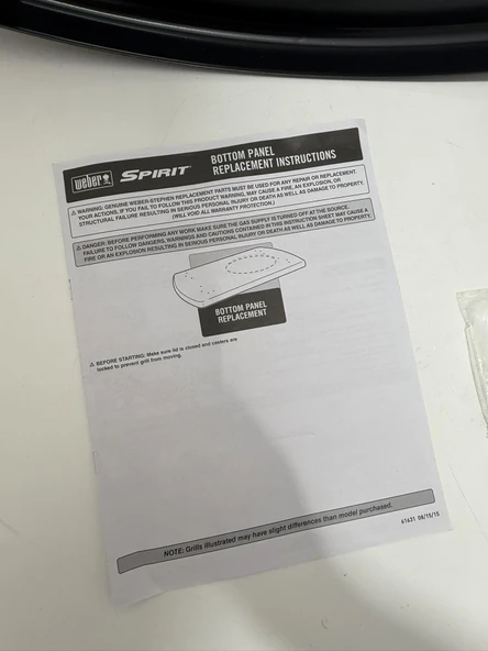 Weber Spirit 300 Gazlı Barbekü Mangal Alt Panel 68882 - Resim 6