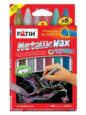Fatih 6 Renk Metalıc Wax Crayons Boya Kısa 50180 ürün görseli 1