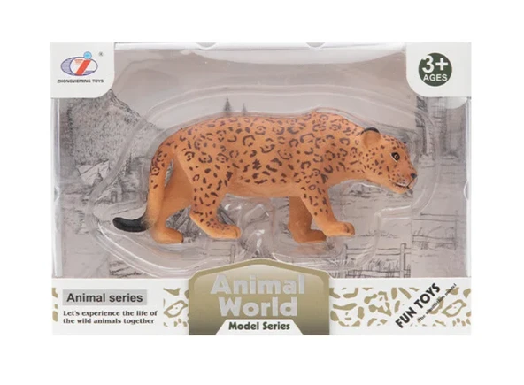 Kutulu Model Figür Hayvan Kurt Leopar - Resim 3
