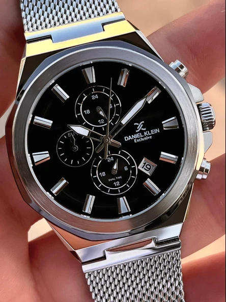 Daniel Klein Erkek Kol Saati 30 Metre Suya Dayanıklı Çelik Kordon + Bileklik Hediyeli  VS.BLKT.0684 - Resim 4