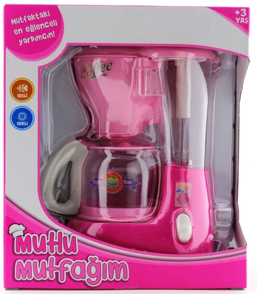 Mutlu Mutfağım Mini Kahve Makinasi Açık Pembe 0037 - Resim 2