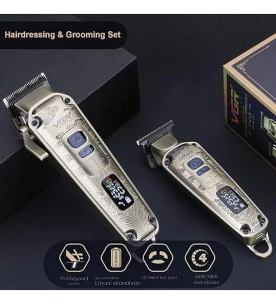 VGR W-643  Profesyonel Saç Kesme Makinesi Set – Şarjlı ve Sessiz Motorlu Tıraş Makinesi - Resim 4