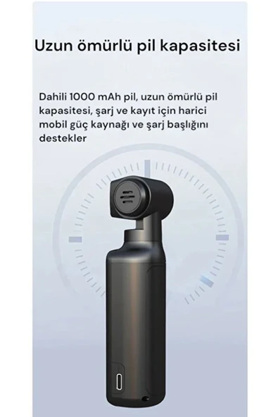 4k Ultra Hd 270° Döndürülebilir Su Geçirmez Wifi Vlog Spor Ve Aksiyon Kamerası - Resim 6