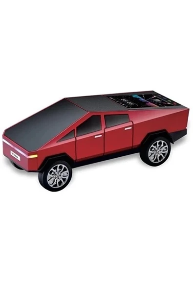 D68 Cyber Model Araba Tasarımlı Bluetooth Hoparlör 15w Güçlü Ses Rgb Led /tws/usb Kırmızı - Resim 2