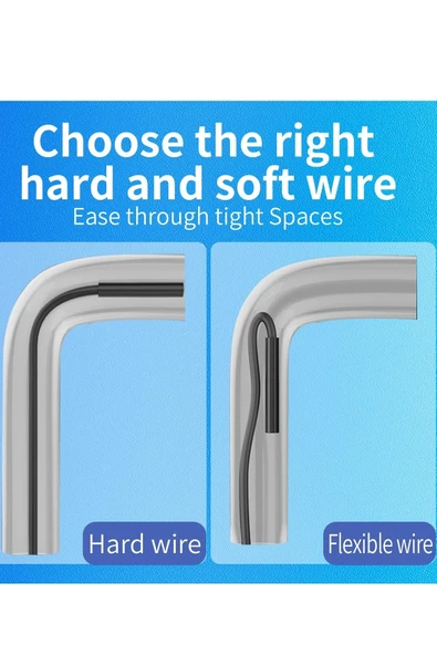 Endoskop Yılan Video Kamera İos Uyumlu Led’li 10 Metre 7 Mm Sert Kablo 2mp Full Hd - Resim 3