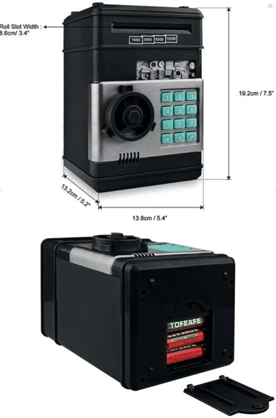 Elektronik Şifreli Kasa Otomatik Kağıt Para Alan ATM Kumbara - Resim 2