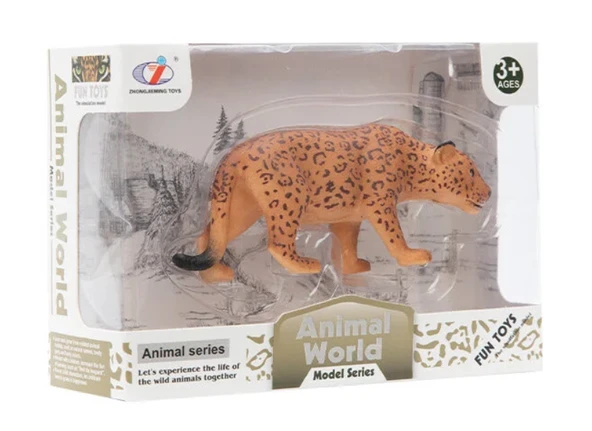 Kutulu Model Figür Hayvan Kurt Leopar - Resim 2