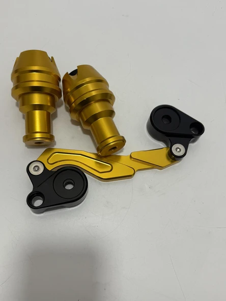 Motosiklet Universal Çiftli Egzoz Koruma Takozu - Resim 3