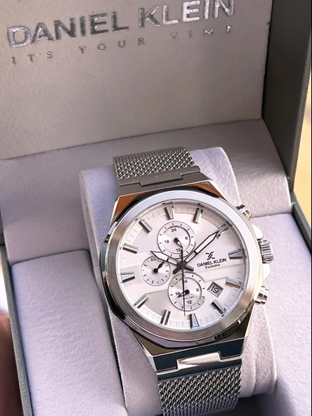 Daniel Klein Erkek Kol Saati 30 Metre Suya Dayanıklı Çelik Kordon + Bileklik Hediyeli  VS.BLKT.0683 - Resim 2