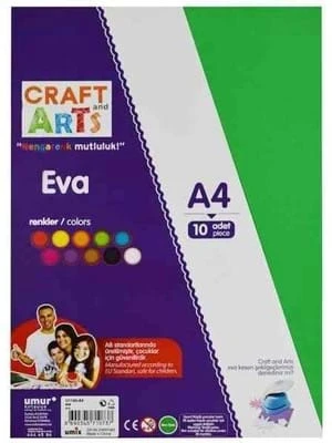 Craft And Arts A4 Eva 10"lu Karışık Renk U1140 ürün görseli 1
