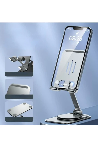 Vos Versa 360° Dönebilen Masaüstü Metal Telefon Standı VVE1049 - Resim 3