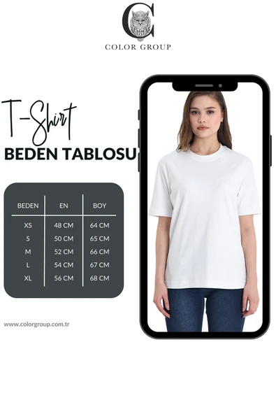 Kişiye Özel Baskı (Kendin Tasarla) Baskılı %100 Pamuk Bisiklet Yaka Relax Kesim T-Shirt - Resim 2
