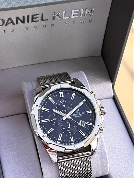 Daniel Klein Erkek Kol Saati 30 Metre Suya Dayanıklı Çelik Kordon + Bileklik Hediyeli  VS.BLKT.0685 - Resim 5