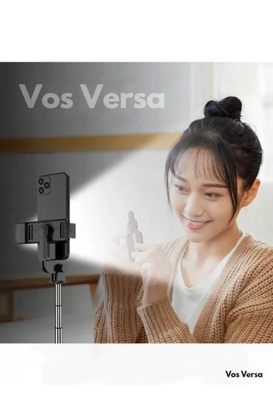 Led Işıklı Tripod Selfie Çubuğu Kablosuz Bluetooth Ile Uzaktan Kumanda ULS1001 - Resim 4