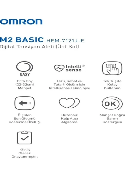 Omron M2 Basıc Koldan  Dijital Tansiyon Aleti - Resim 3