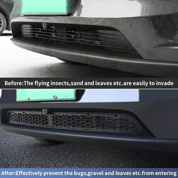 TESLA MODEL Y JUNİPER İÇİN UYUMLU ALT IZGARA PETEK MODEL ÇERÇEVE TELLİ VERSİYON - Resim 2