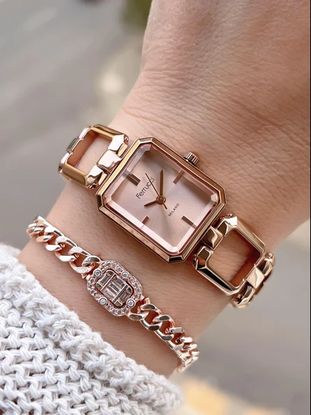 Ferrucci Küçük Kasa Vintage Seri 2 Yıl Garantili Yeni Sezon 3Atm Dayanıklı Kadın Kol Saati B.03603.5 ürün görseli