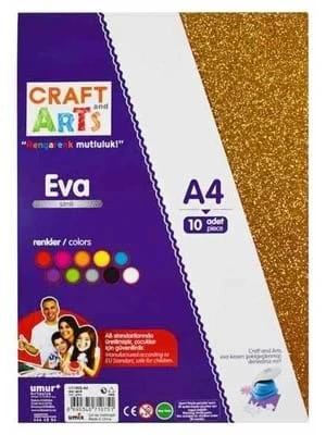 Craft And Arts A4 Simli Eva 10"lu Karışık Renk U1140s ürün görseli 1