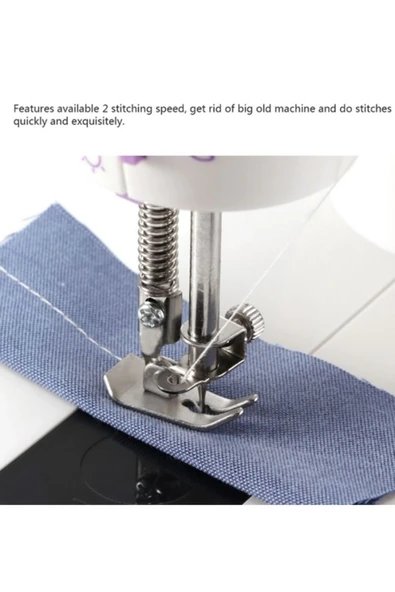 Dikiş Makinesi Sew Whiz Elektrikli Veya Pille Çalışabilen Çift Kademeli Işıklı Mini - Resim 3