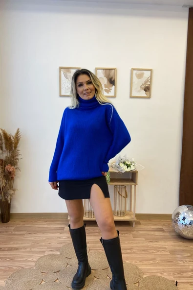 Boğazlı Salaş Tunik Kazak - Resim 4