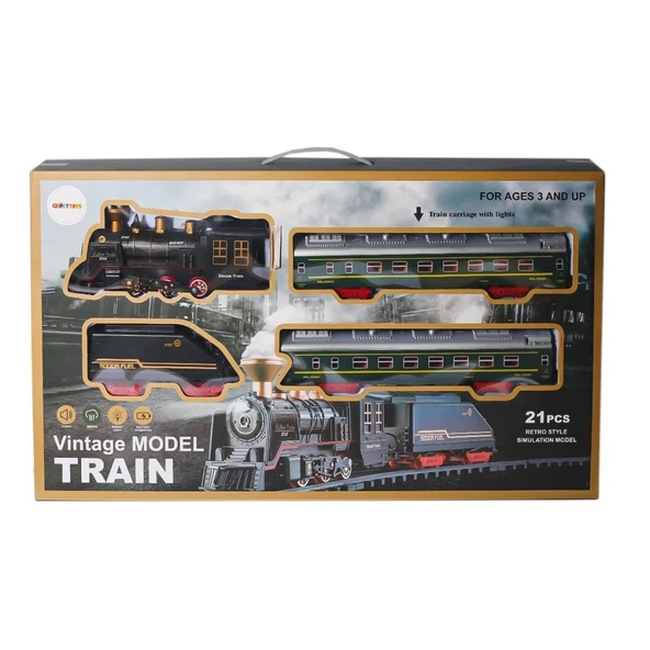 3299-68 Buharlı Classic Sesli ve Işıklı Tren -Gepettoys ürün görseli 1