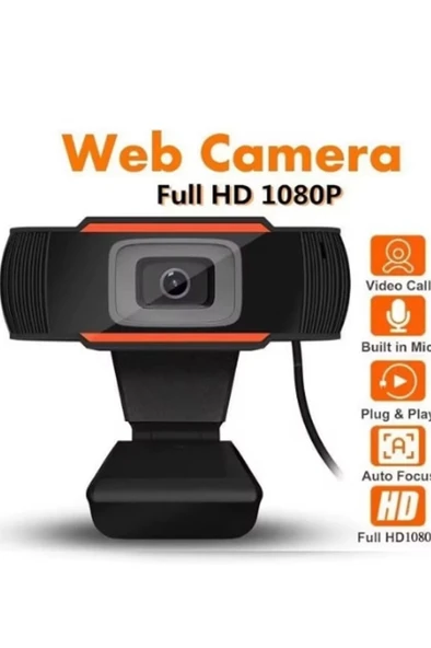 Webcam Orjınal 1080p Konferans Kamera Dahili Mikrofon Chat Görüntülü Sohbet Yayın Kamerası Hd Video - Resim 2