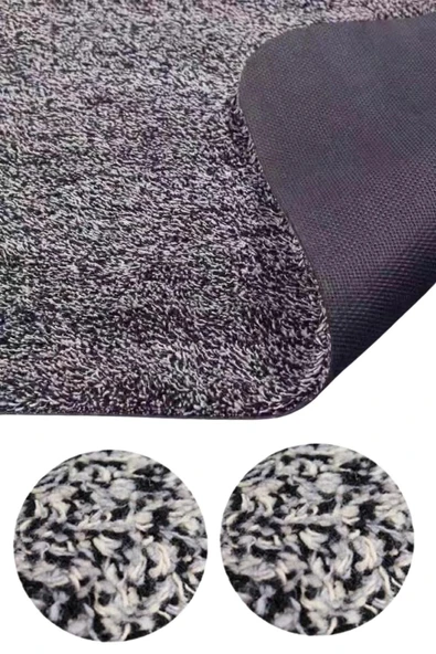 Vos Versa Çamaşır Makinesinde Yıkanabilir Kir Toz Emici Mikrofiberli Paspas Gri VVHM0010 - Resim 5