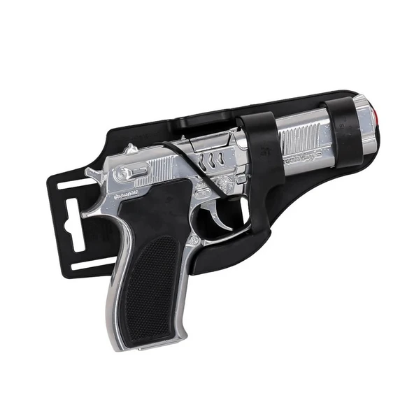 Metal Oyuncak Tabanca Krom Seri 23 - Resim 2