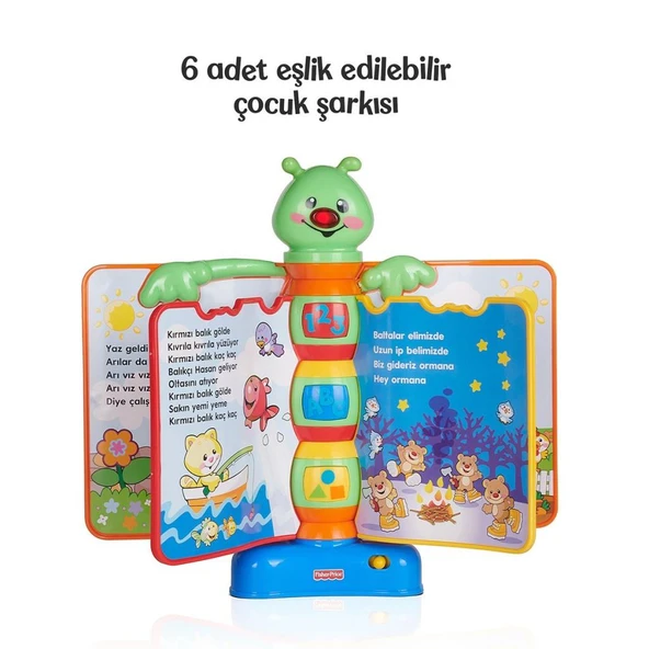 N3835 Fisher-Price® Eğlen ve Öğren Eğitici Masalcı Tırtıl / Türkçe / +6 ay - Resim 4