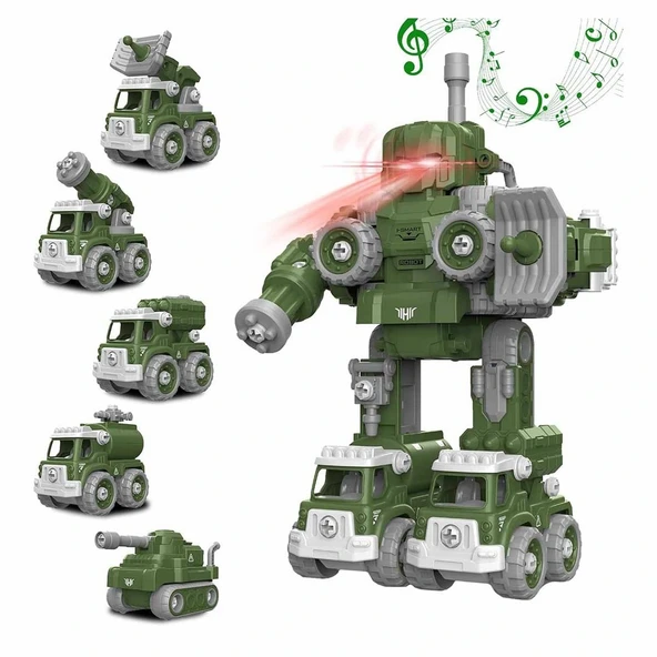5in1 Zapp Toys Sesli ve Işıklı Sök Tak Robot - Resim 2