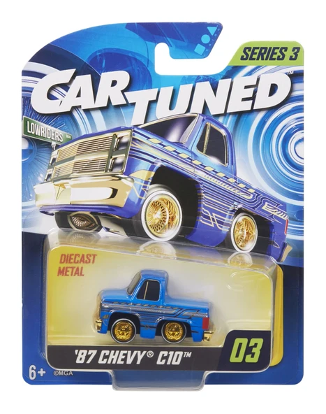 Adore Oyuncak CarTuned S3 1987 Chevy C10 - Mavi Lowrider Araba ICT526681 - Resim 6