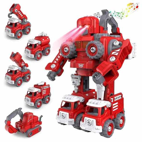 5in1 Zapp Toys Sesli ve Işıklı Sök Tak Robot - Resim 3