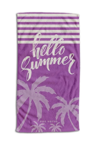 Vos Versa Dijital Baskı 2li Kadın Boy Plaj Havlusu 75x150cm Karışık VVHM0035 - Resim 2