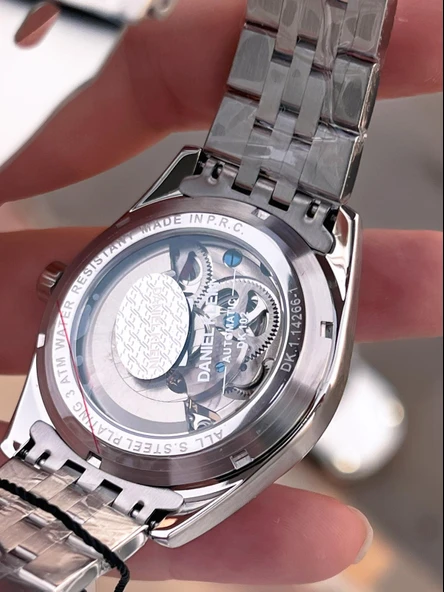 Daniel Klein Otomatik Erkek Kol Saati 30 Metre Suya Dayanıklı Çelik Kordon + Bileklik Hediyeli  VS.BLKT.0692 - Resim 6