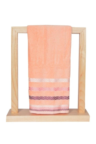 Vos Versa Bursa Varak Serisi 50x90cm %100 Pamuk 4lü Yüz Havlusu Somon VVHM0027 - Resim 2