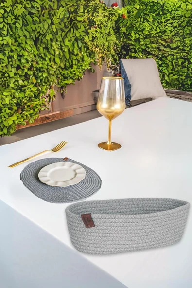 Vos Versa Amerikan Servis Supla Lux Sunum Ekmeklik- Kayık Gri VVHM0046 - Resim 3