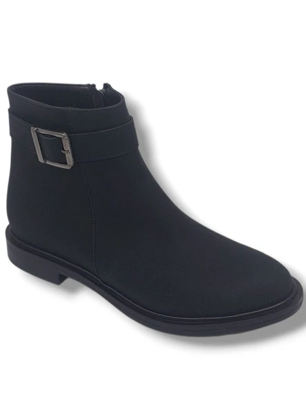 Zerhan 801 Kadın Siyah Tokalı Fermuarlı Büyük Numara Bot 41 42 - Resim 4
