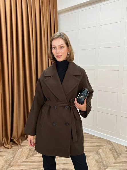 5514 STİLİFE KABAN ÇİFT SIRA DÜĞMELİ - Resim 3