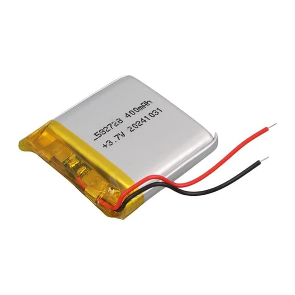 Powermaster 582728 3.7V 400Mah Lityum Polimer (Li-Po) Batarya Ciklet Pil - Resim 2