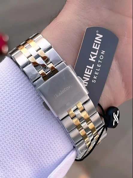 Daniel Klein Otomatik Erkek Kol Saati 30 Metre Suya Dayanıklı Çelik Kordon + Bileklik Hediyeli  VS.BLKT.0694 - Resim 6