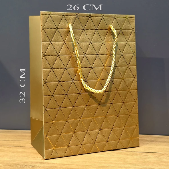 Büyük Boy Gold Hediye Çantası ürün görseli 1