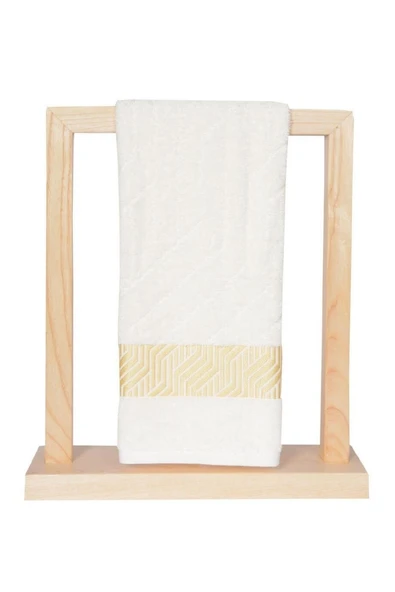 Vos Versa Bursa Varak Serisi 50x90cm %100 Pamuk 4lü Yüz Havlusu Beyaz VVHM0020 - Resim 2