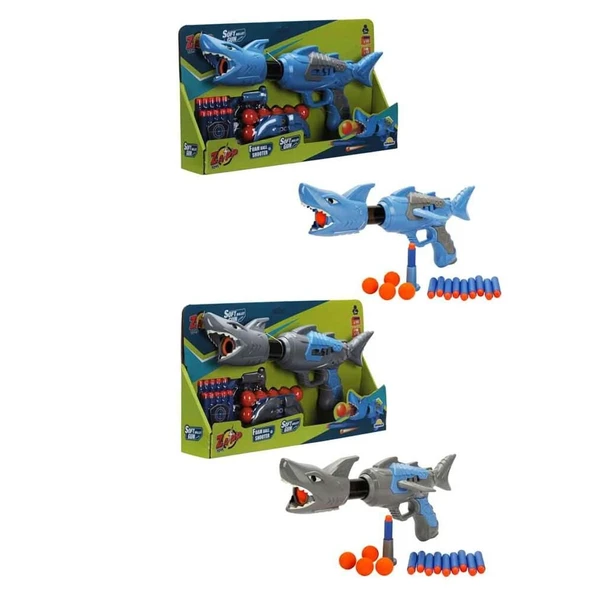 ZAP SİLAH SÜNGER TOP ATAN SHARK 2İN 10TOP ürün görseli 1