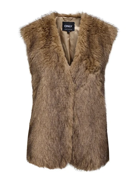 15354308 ONLDAWN LIFE FAUX FUR WAISTCOAT OTW - Resim 6