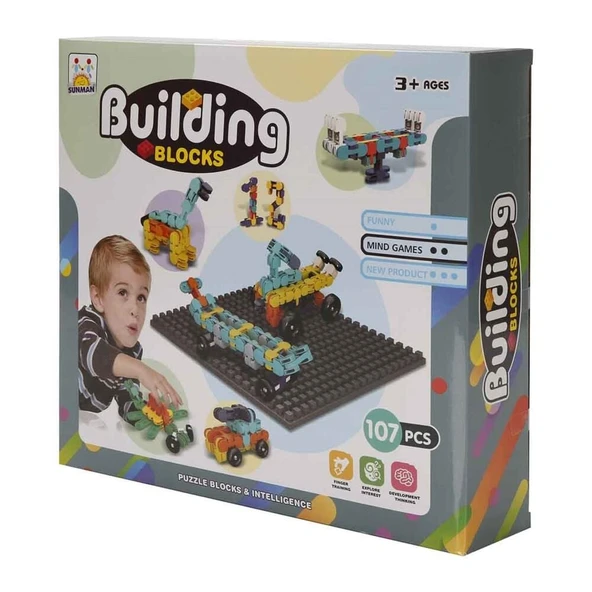 S00004843 BLOK BUİLDİNG ŞEKİLLİ YAPIM BLOKLARI 107 - Resim 2